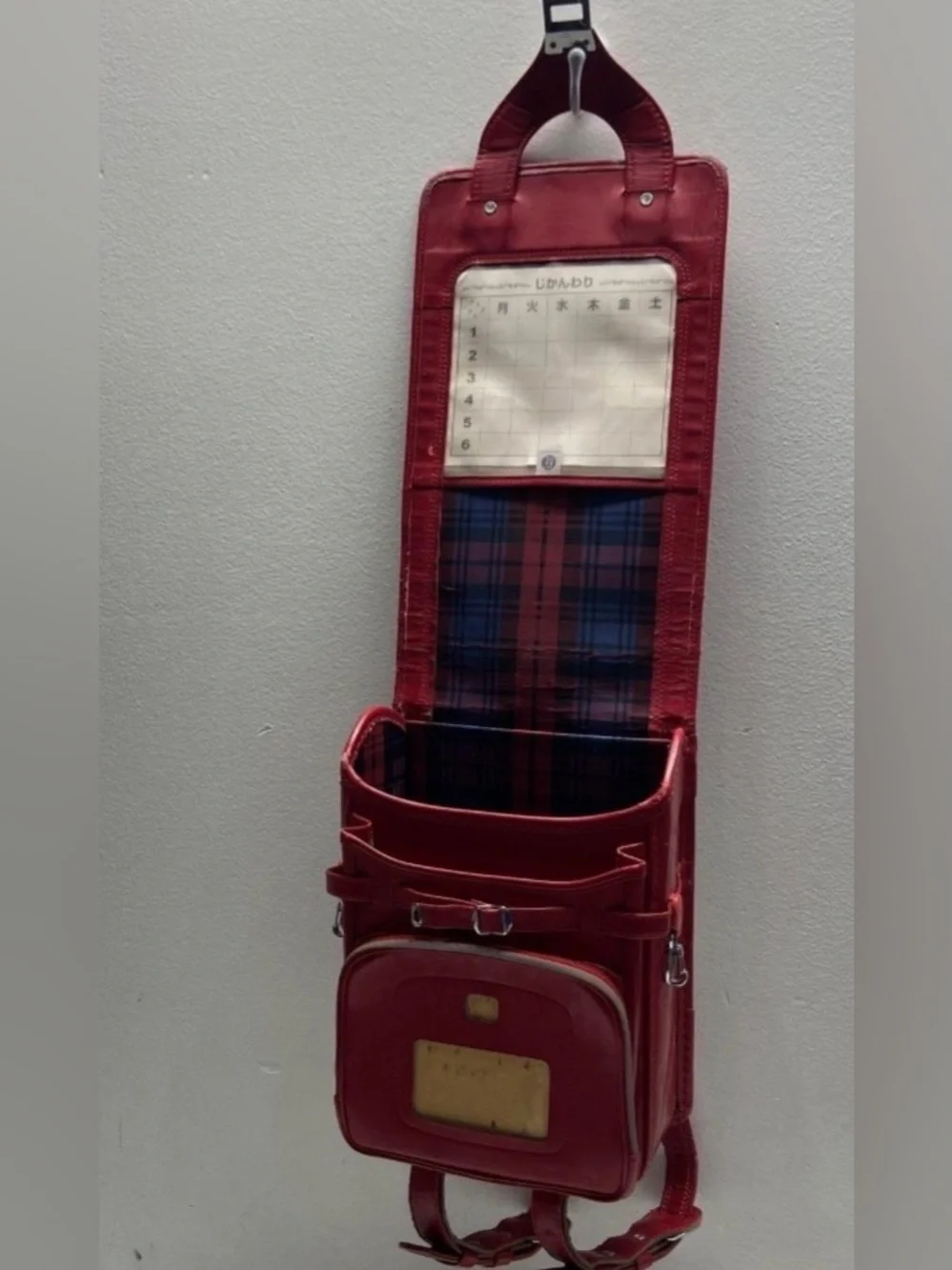 RARE back to school Vintage RARA Randoseru Japanese Red Leather Backpack